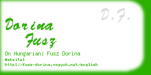 dorina fusz business card